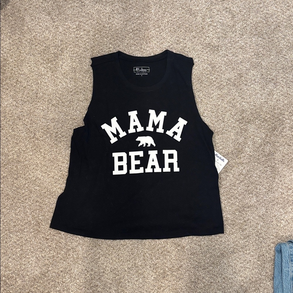 Black 'Mama Bear' Tank Top